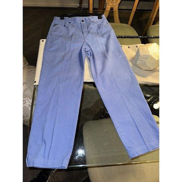 LAUREN JEANS CO. RALPH LAUREN LIGHT‎ BLUE/PURPLE 5 POCKET PANT  SIZE 6 - Picture 1 of 6